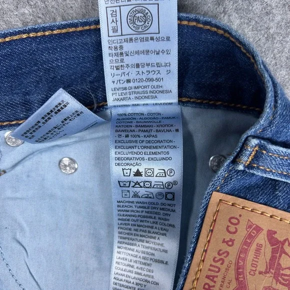 Levi's Jeans Womens 29x30 Blue Middy Straight Leg Cotton Casual Denim Pants‎ NEW - Picture 14 of 16